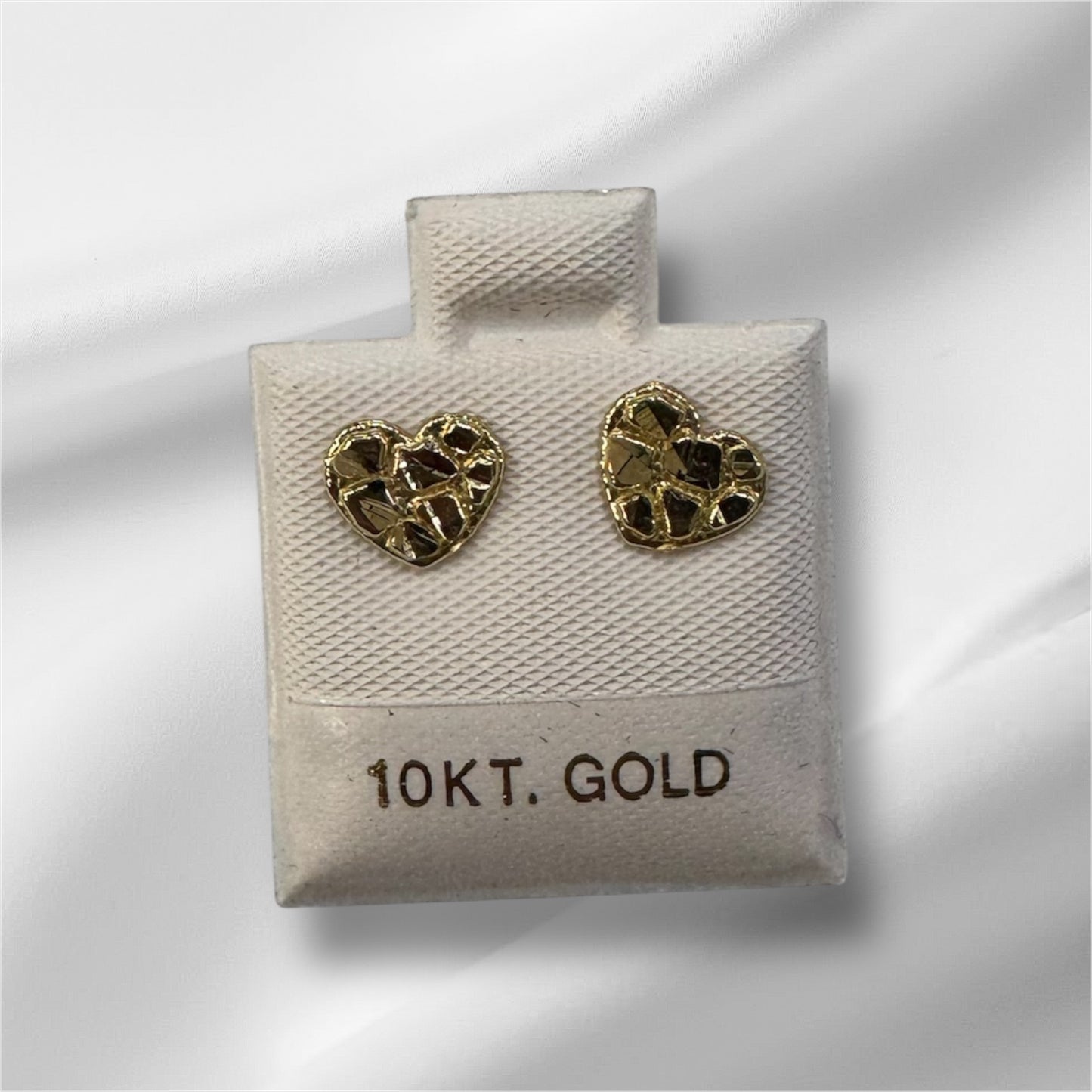 Extra Small Heart Nugget Earrings