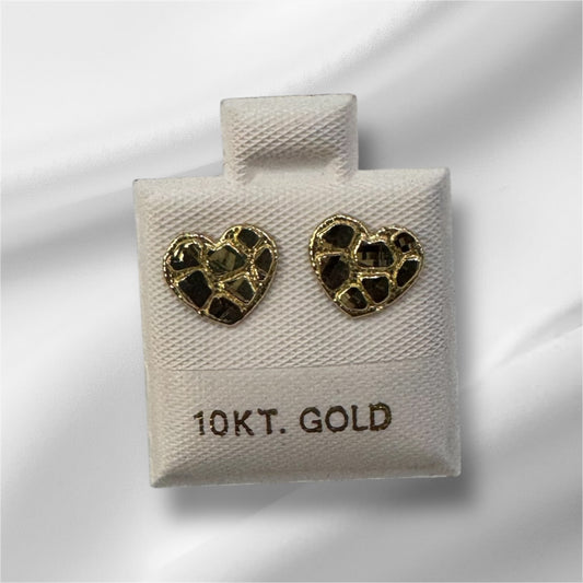 Heart Nugget Earrings