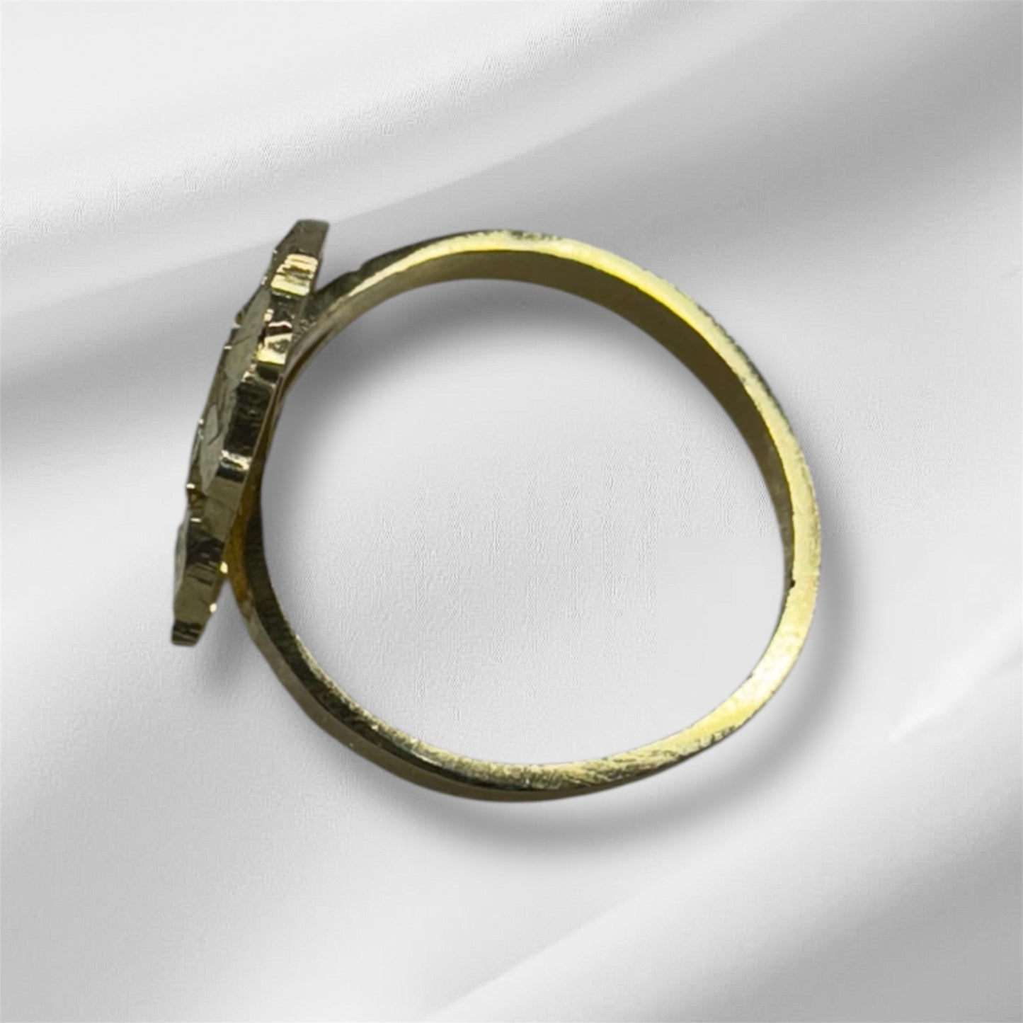 Rustic round nugget ring