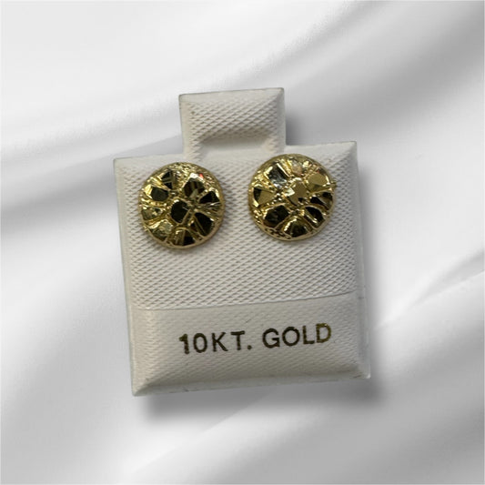 Small Circle Nugget Earrings