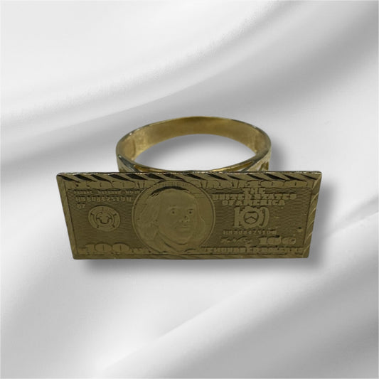 100 dollar bill gold ring